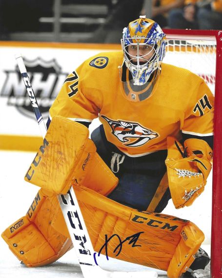 Autographed JUUSE SAROS 8x10 Nashville Predators Photo