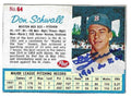 Autographed DON SCHWALL Boston Red Sox 1962 Post Cereal Card