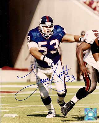 Autographed LANCE SCOTT New York Giants photo
