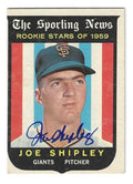 Autographed JOE SHIPLEY San Francisco Giants 1959 Topps Card