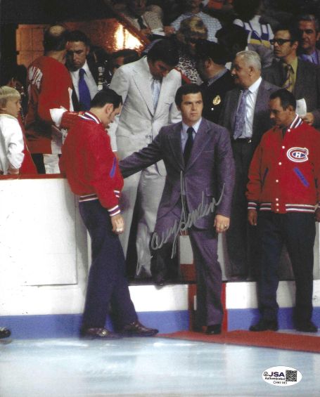 Autographed HARRY SINDEN 8X10 Boston Bruins Photo JSA
