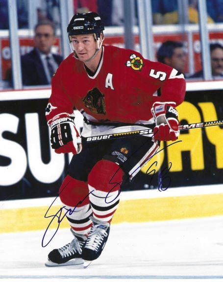Autographed STEVE SMITH 8X10 Chicago Blackhawks Photo
