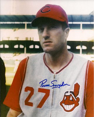 AUTOGRAPHED  RUSS SNYDER 8x10 Cleveland Indians Photo