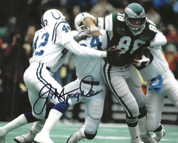 AUTOGRAPHED JOHN SPANOLA 8x10 Philadelphia Eagles Photo