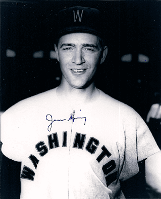 AUTOGRAPHED photo JACK SPRING Washington Senators