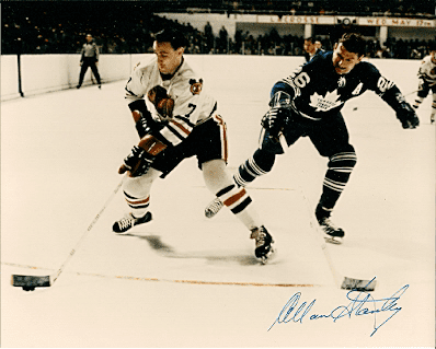 Autographed ALLAN STANLEY Maple Leafs 8x10  photo