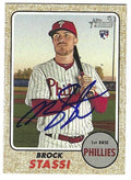 Autographed BROCK STASSI Philadelphia Phillies 2017 Topps Heritage Card