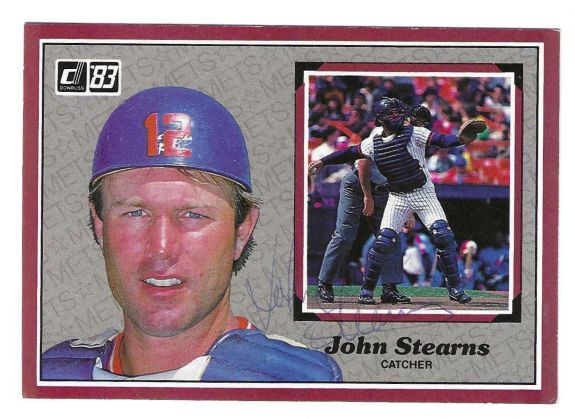 Autographed 1983 John Stearns New York Mets Donruss Action All Star Card