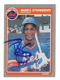 Autographed 1985 Fleer DARRYL STRAWBERRY New York Mets card #93