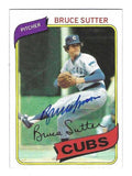 Autographed BRUCE SUTTER Chicago Cubs 1980 Topps Card