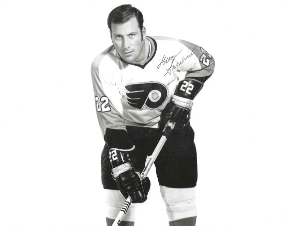 Autographed GEORGE SWARBRICK 8X10 Philadelphia Flyers Photo