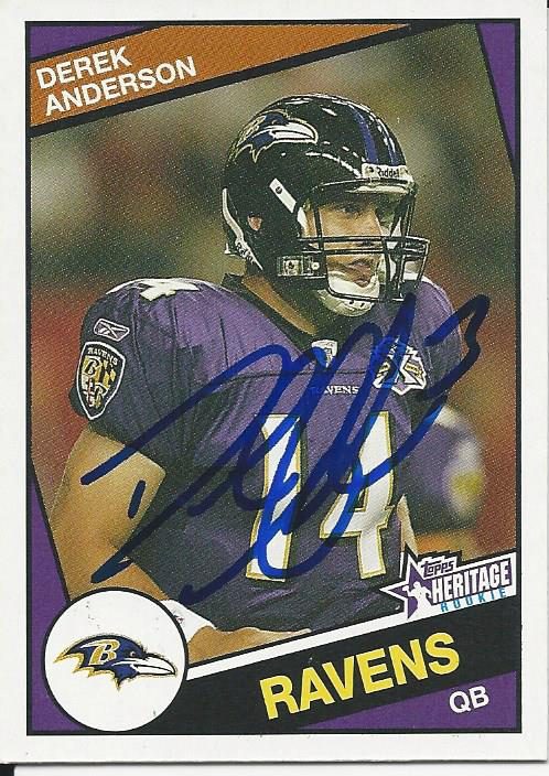 Autographed 2005 Topps Heritage Derek Anderson card