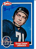 Autographed George Conner Chicago Bears 1988 Swell Football Card #30