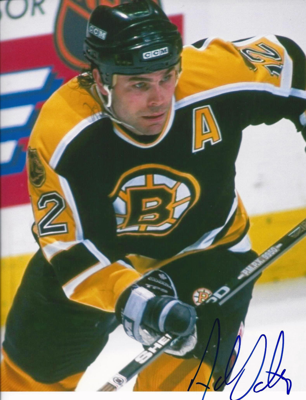 Autographed Adam Oates  Boston Bruins 8x10  Photo
