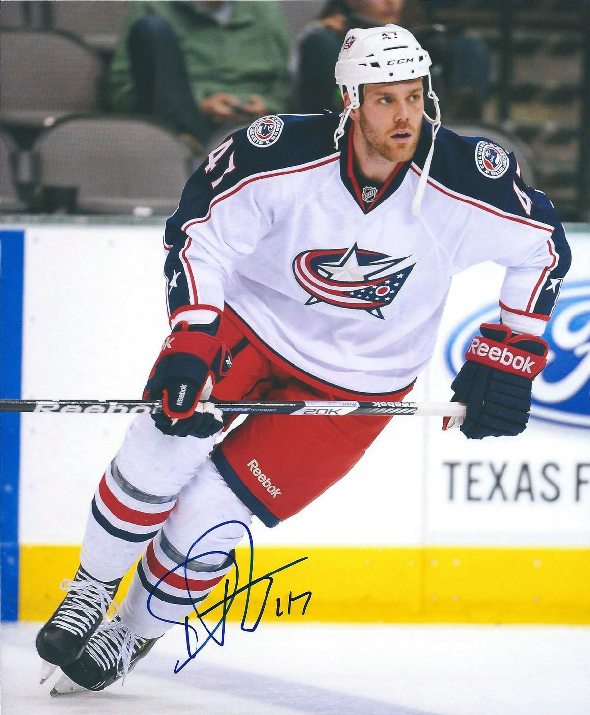 Autographed Dalton Prout  8X10 Columbus Blue Jackets Photo