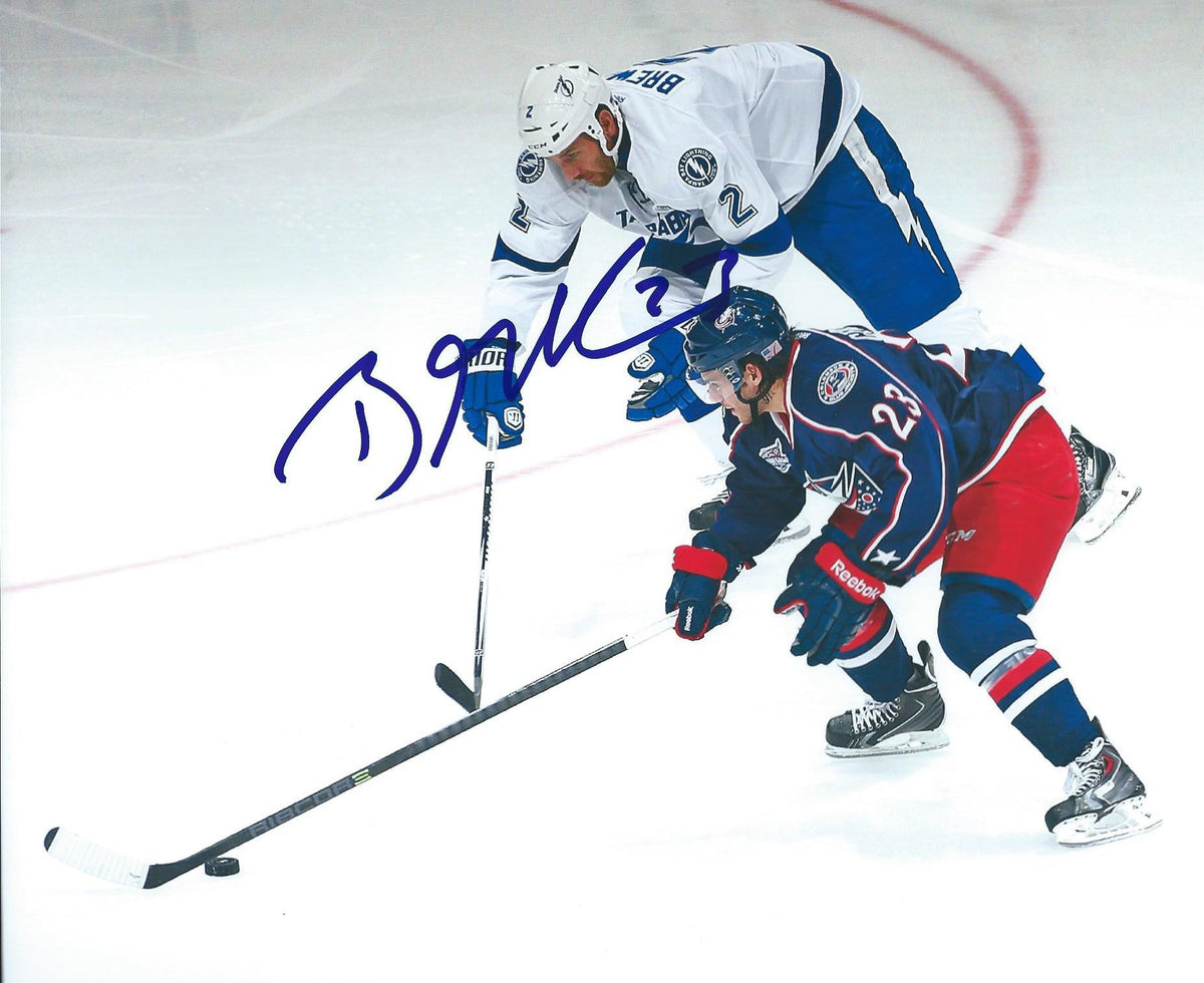 Autographed  Brian Gibbons 8X10 Columbus Blue Jackets Photo