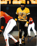 Autographed OMAR MORENO 8X10 Photo - Pittsburgh Pirates