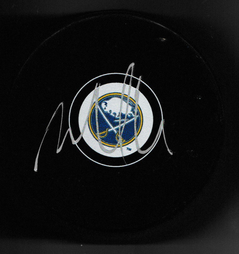 Autographed MATT MOULSON Buffalo Sabres Hockey Puck