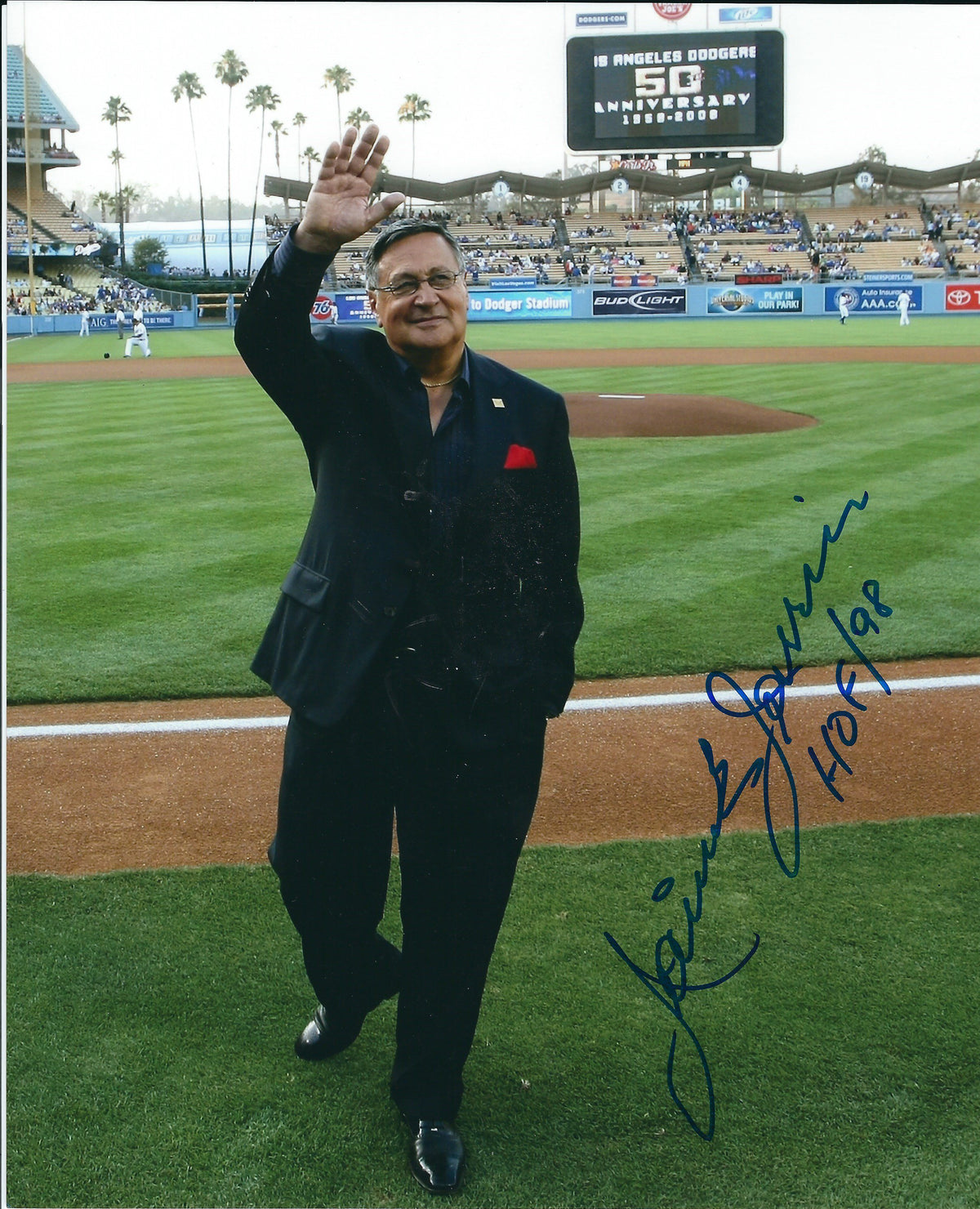 Autographed HOF'R JAIME JARRIN  8x10 photo