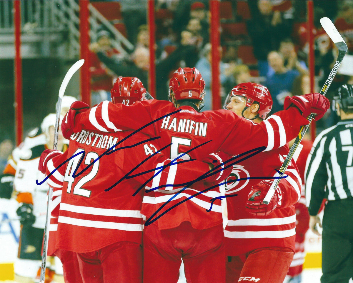 AUTOGRAPHED NOAH HANIFIN 8X10 CAROLINA HURRICANES Photo