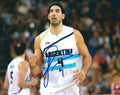 Autographed LUIS SCOLA 8X10 Houston Rockets Photo