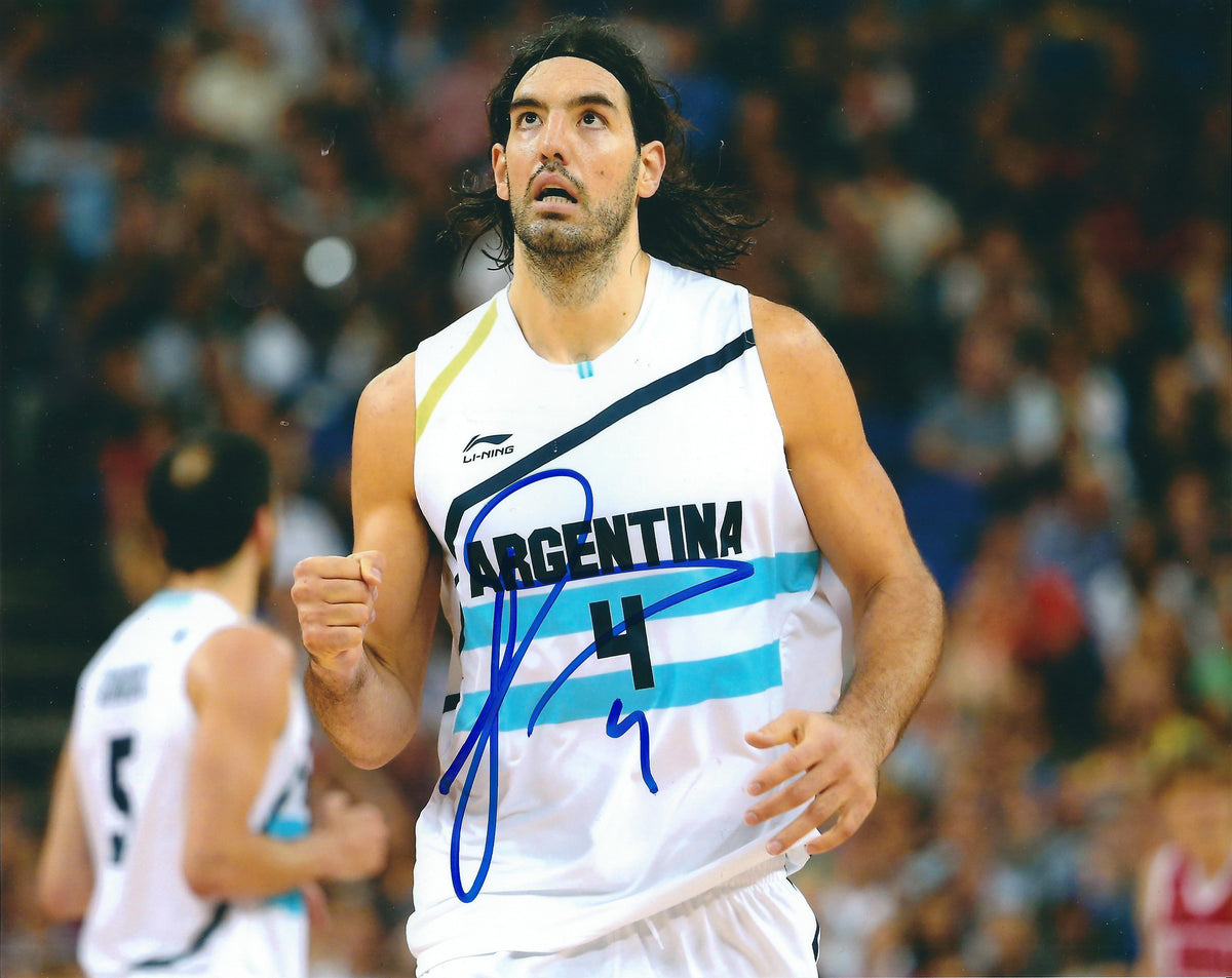 Autographed LUIS SCOLA 8X10 Houston Rockets Photo