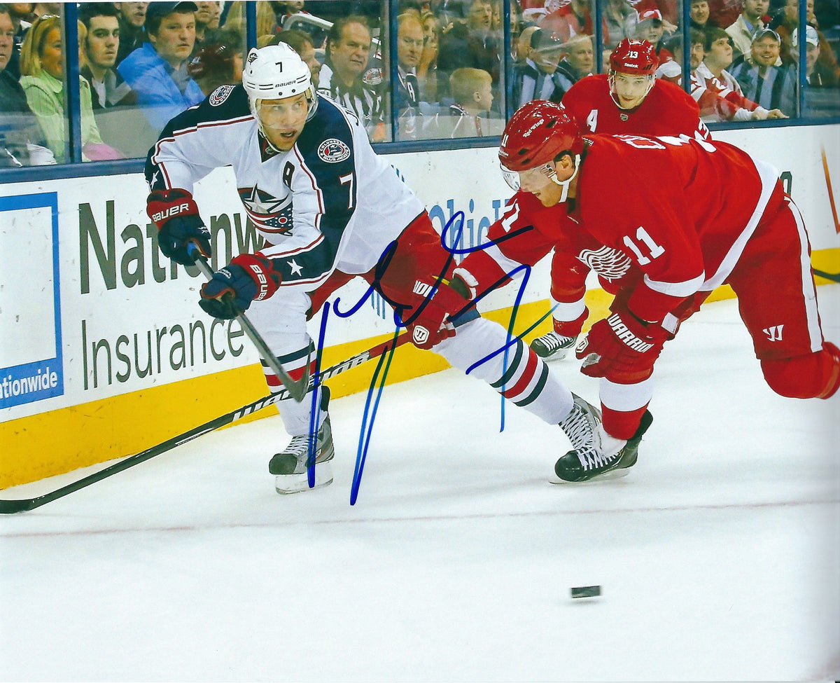 Autographed JACK JOHNSON 8X10 Columbus Blue Jackets Photo