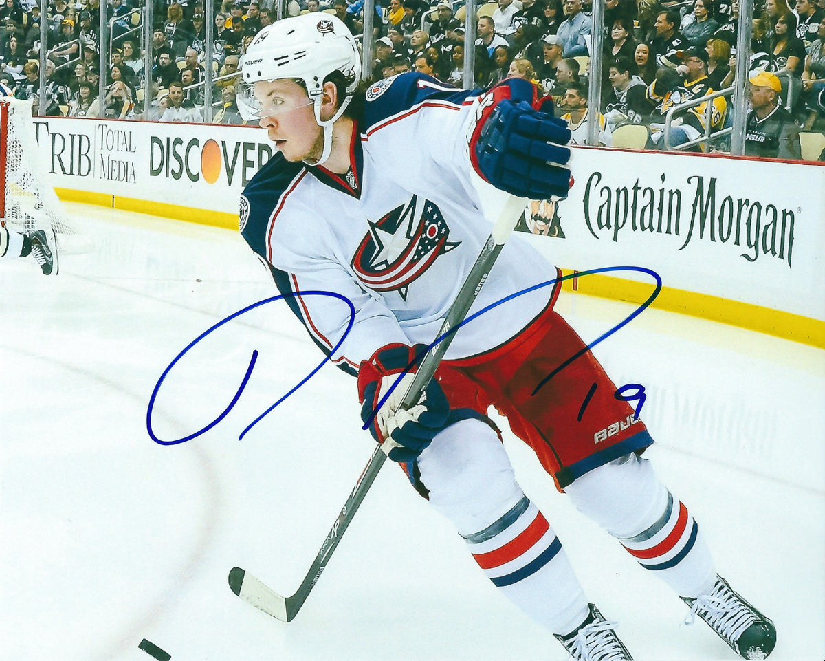 Autographed RYAN JOHANSEN 8X10 Columbus Blue Jackets Photo