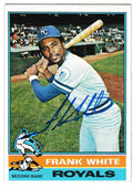 Autographed FRANK WHITE 1976 Topps Card