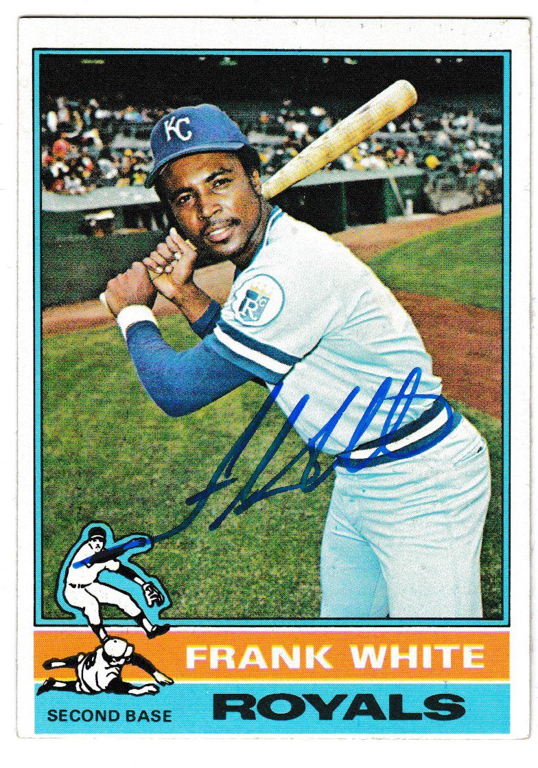 Autographed FRANK WHITE 1976 Topps Card