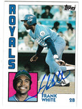 Autographed FRANK WHITE 1984 Topps Card