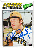 Autographed BOB ROBERTSON 1977 Topps Card