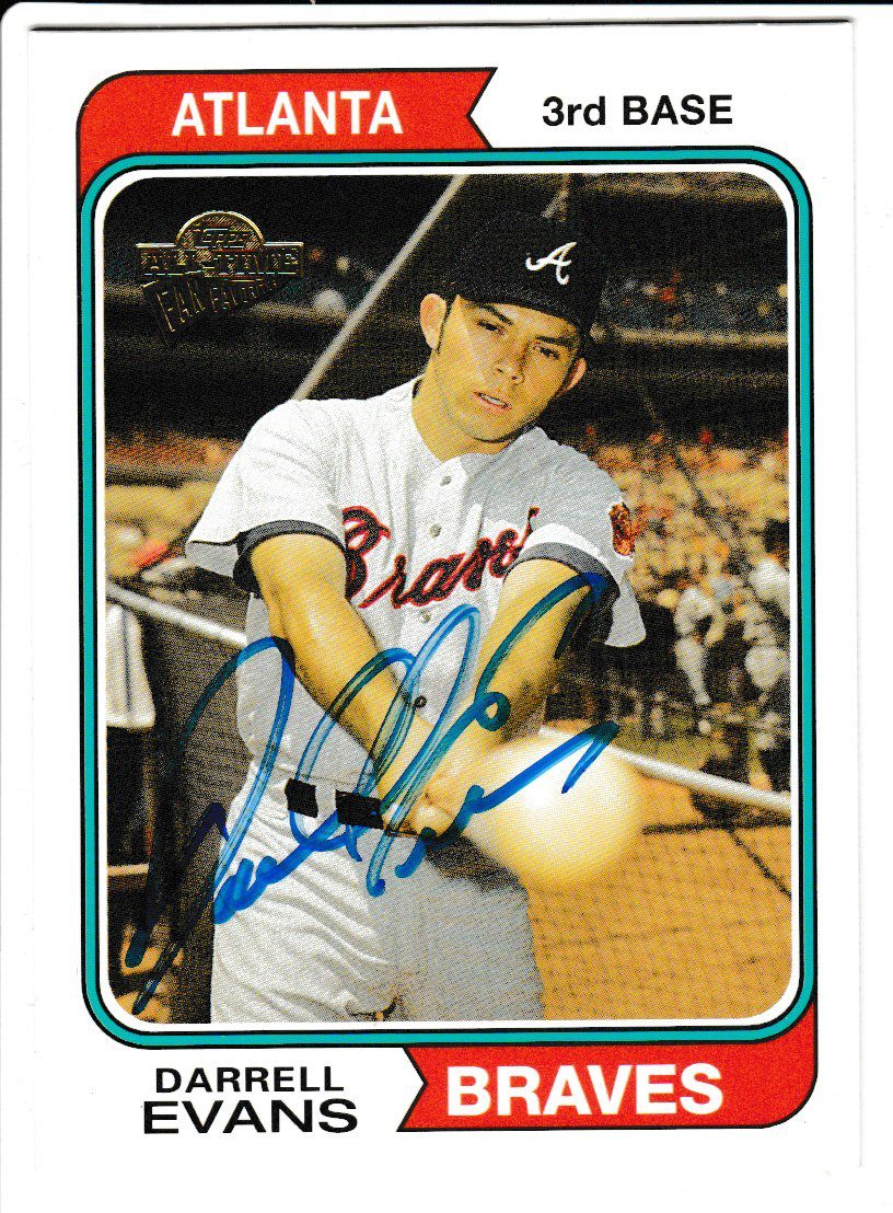 Autographed DARRELL EVANS 2004 Topps Fan Favorites Card