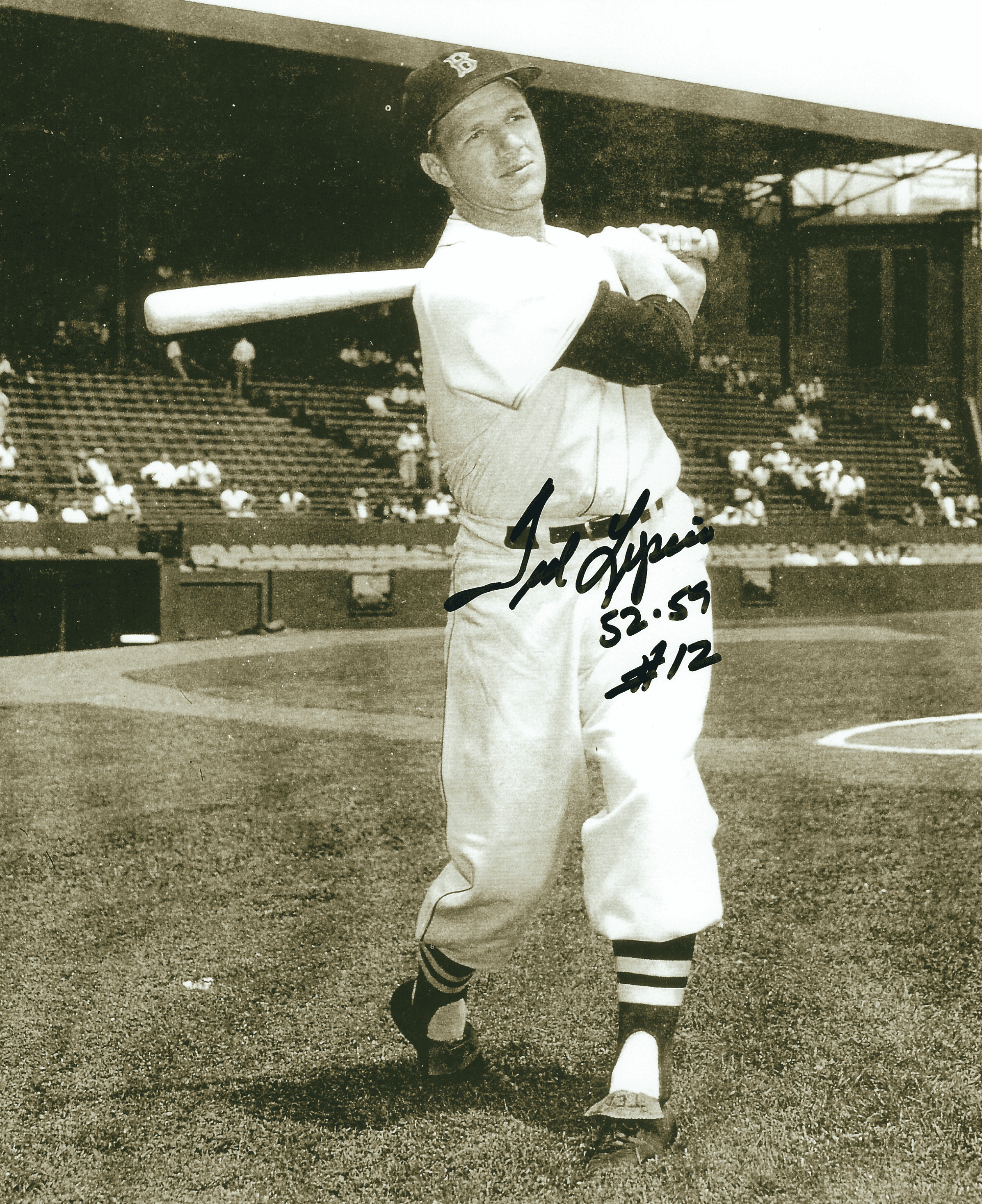 AUTOGRAPHED TED LEPCIO 8X10 Boston Red Sox photo