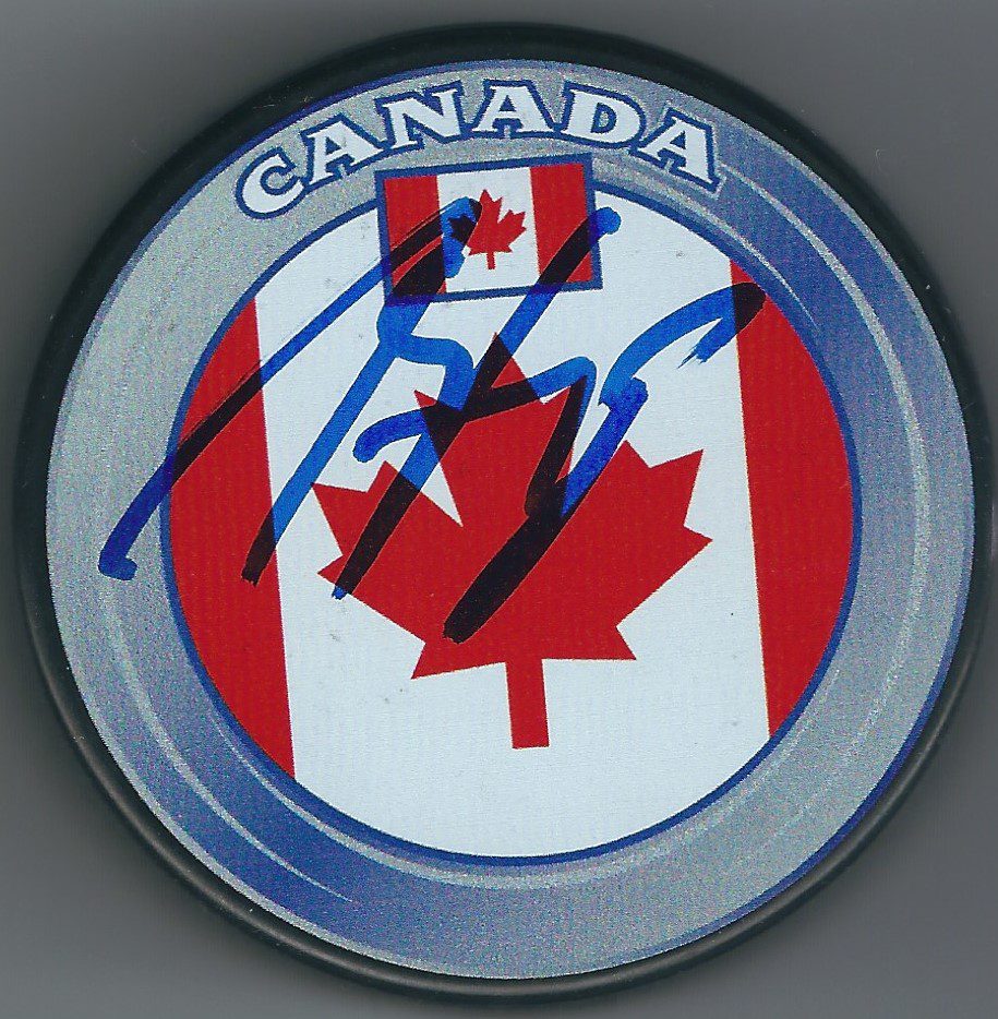 Autographed MARC STAAL Team Canada Hockey Puck
