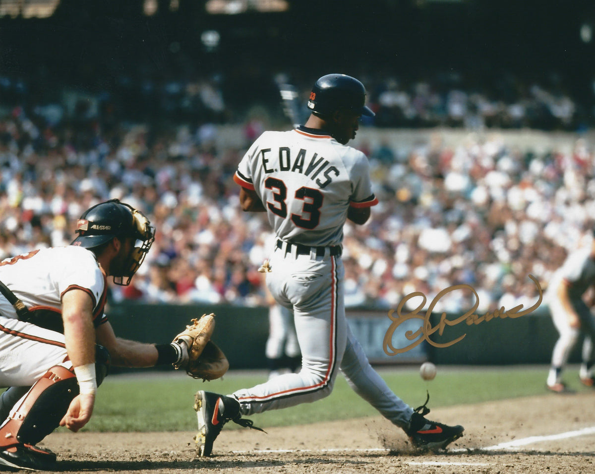 AUTOGRAPHED ERIC DAVIS 8X10 Detroit Tigers Photo