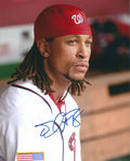 Autographed EMMANUEL BURRISS 8X10 Washington Nationals Photo