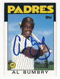 Autographed AL BUMBRY 1986 Topps Card
