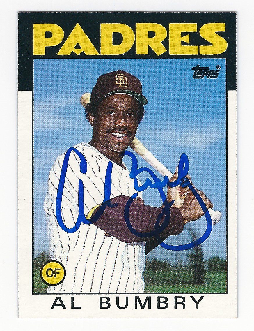 Autographed AL BUMBRY 1986 Topps Card