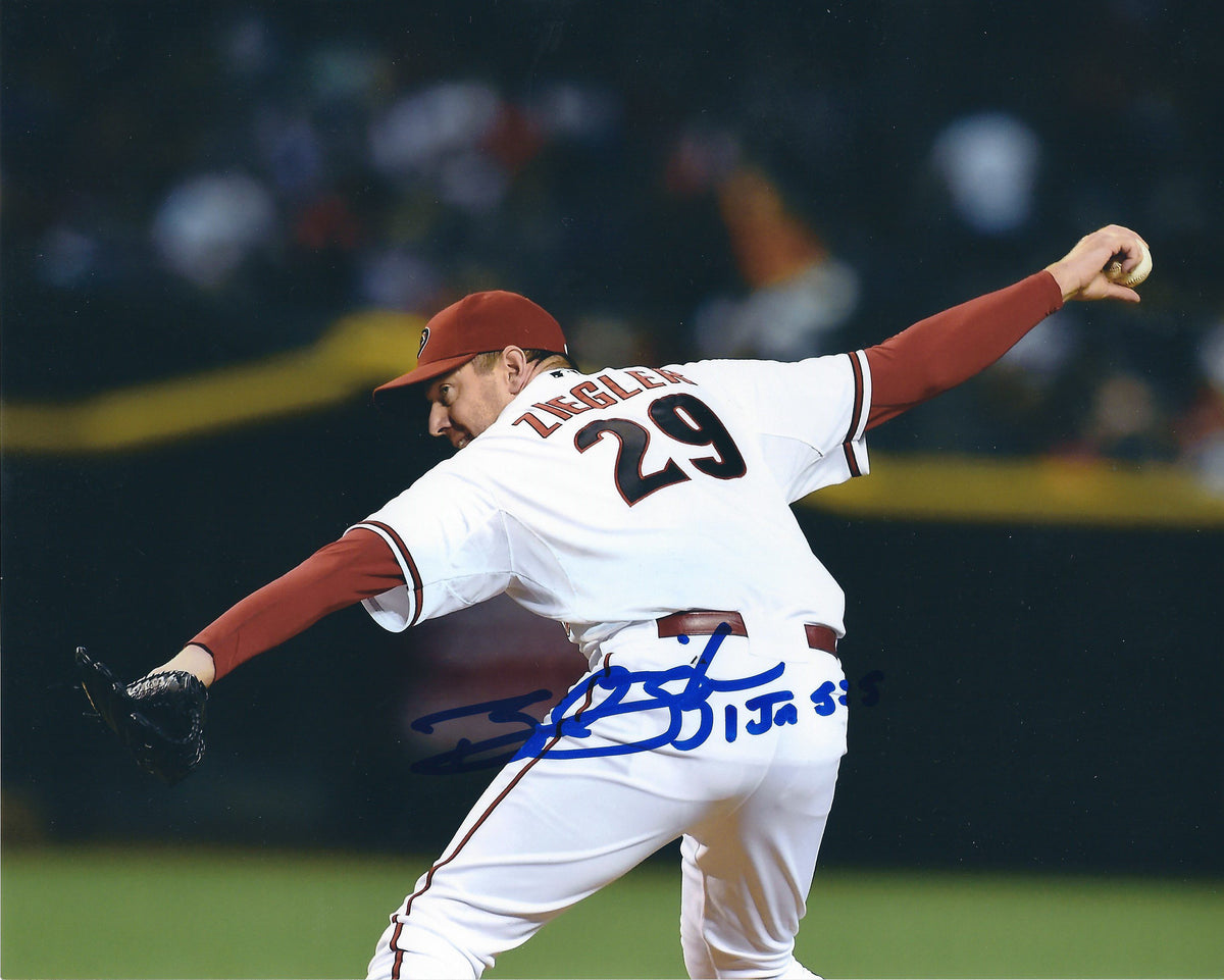 Autographed BRAD ZIEGLER 8X10 Arizona Diamondbacks Photo
