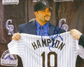 AUTOGRAPHED MIKE HAMPTON X10 Colorado Rockies Photo