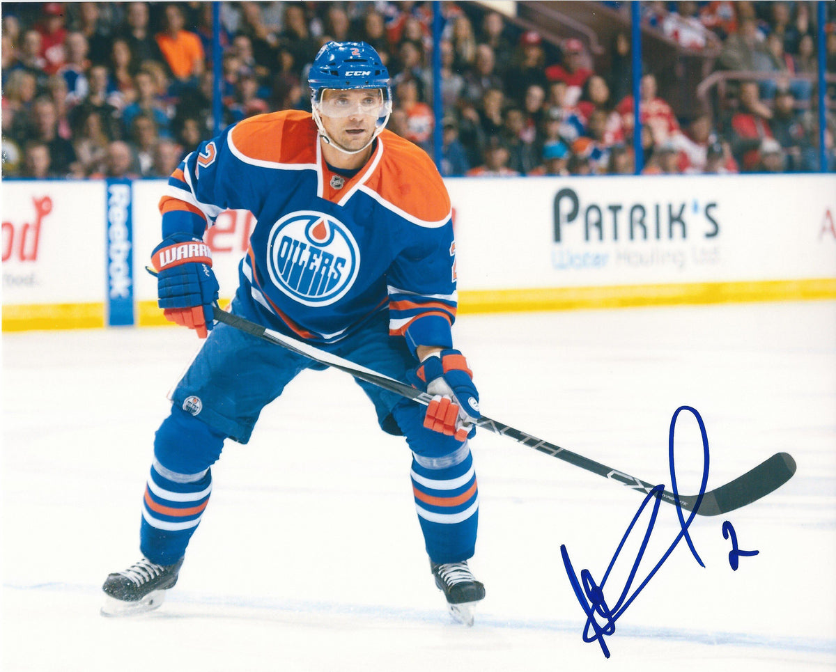 Autographed ANDREJ SEKERA 8X10 Edmonton Oilers Photo