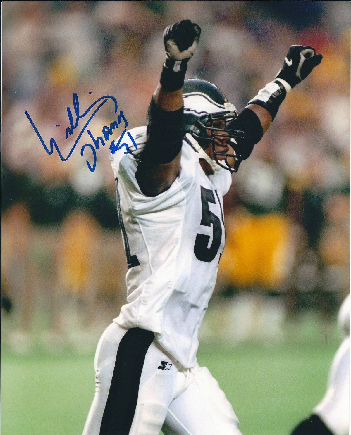 Autographed WILLIAM THOMAS 8X10 Philadelphia Eagles Photo