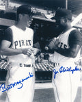 Autographed BILL MAZEROSKI & JOE CHRISTOPHER  8X10 Pittsburgh Pirates photo