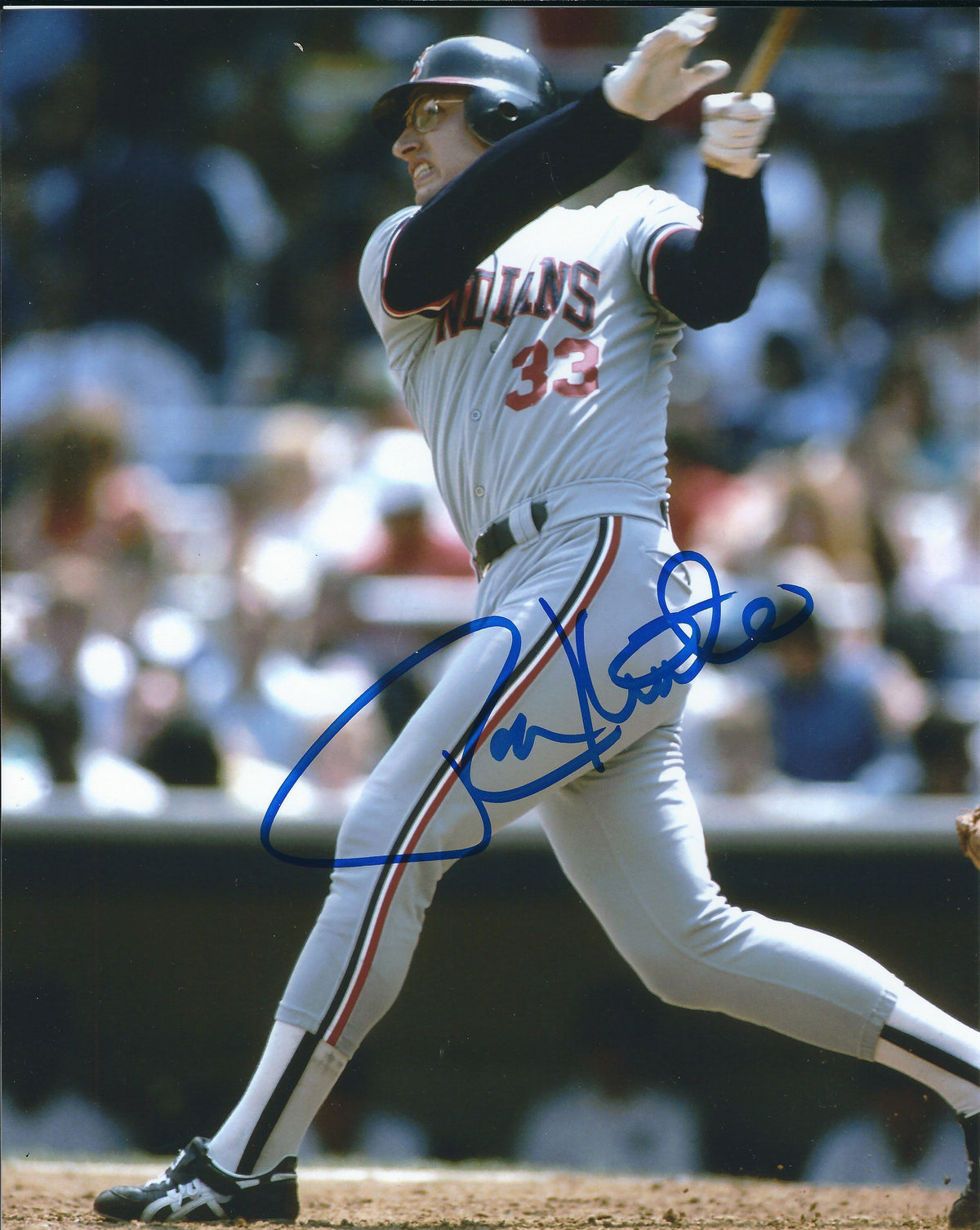 AUTOGRAPHED RON KITTLE 8X10 Cleveland Indians Photo