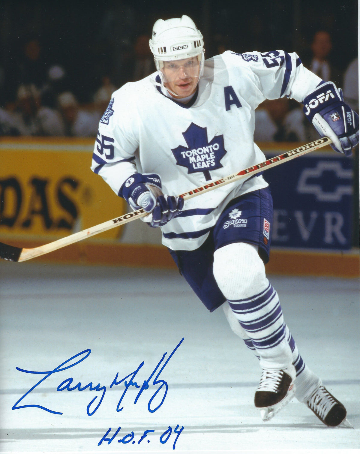 Autographed LARRY MURPHY 8x10 Toronto Maple Leafs  photo
