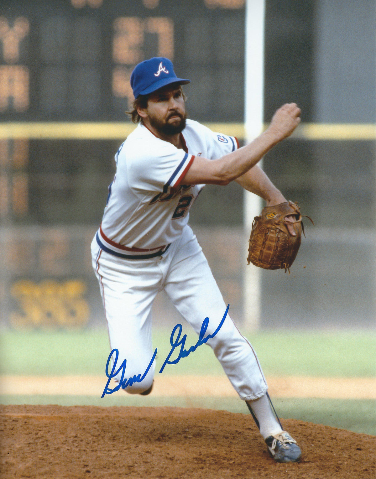 AUTOGRAPHED GENE GARBER 8X10 Atlanta Braves photo