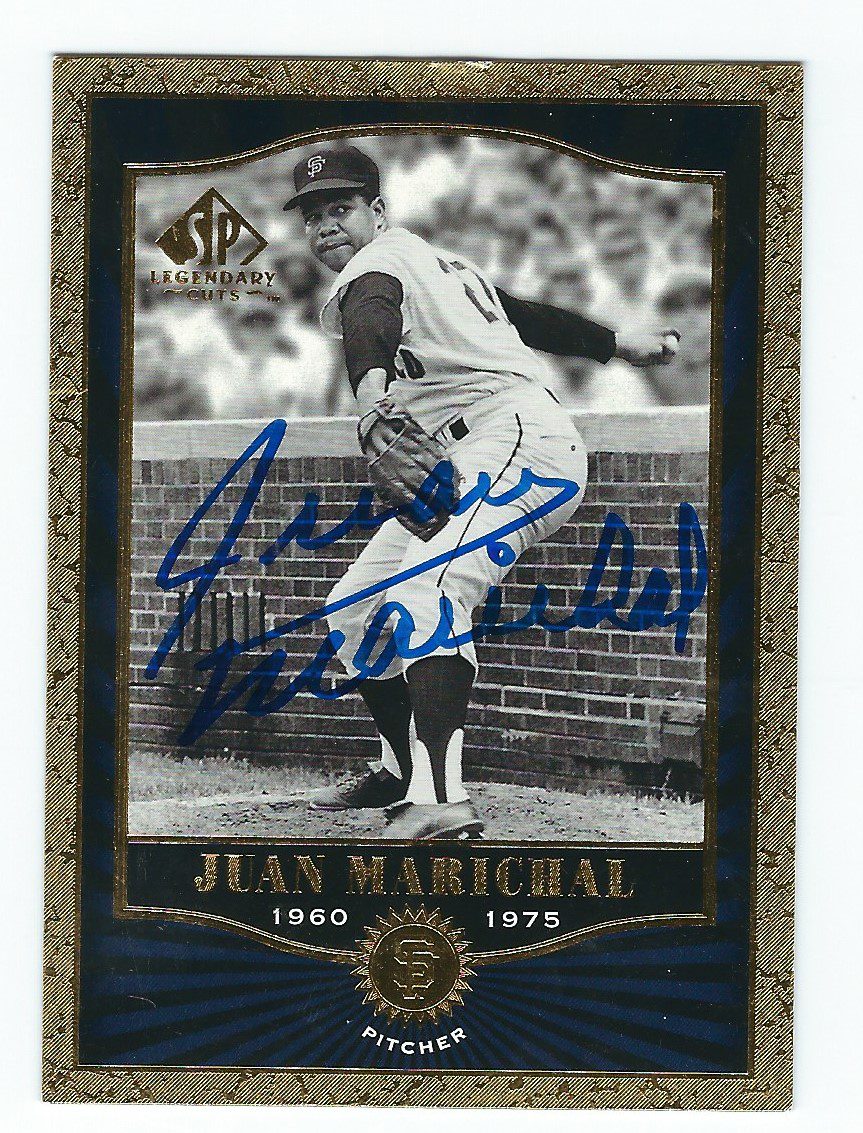 Autographed JUAN MARICHAL 2001 UD LEGENDARY CUTS Card