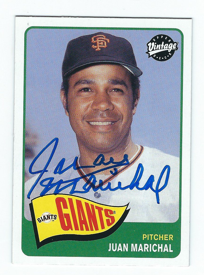 Autographed JUAN MARICHAL 2003 UPPER DECK VINTAGE Card
