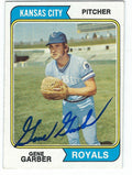 Autographed GENE GARBER Kansas City Royals 1974 Topps  Card
